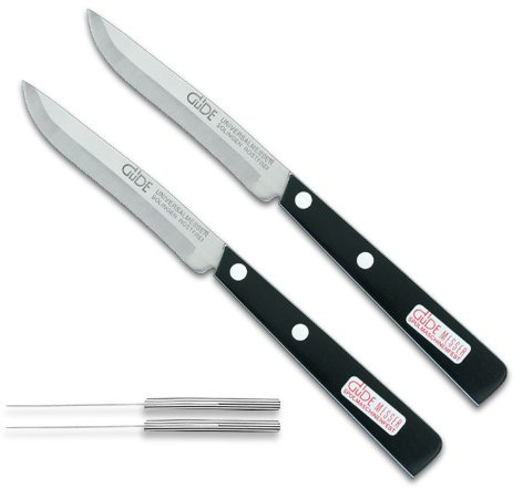Goda knivar – Serie universalkniv – Set för alla ändamål och universalkniv 2 delar. – blad 9,5 cm – fin tandning – handtag plast – 9900-10-2
