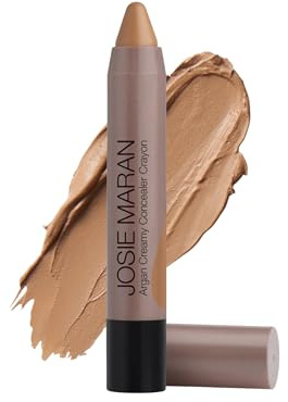 Josie Maran Argan Cream Concealer Crayon - Blemish & Under Eye Concealer Stick - Hydrating Luminous Finish with Buildable Coverage - Non-Comedogenic, Creaseless & Non-Cakey Formula - Medium 1 (0.1 oz)