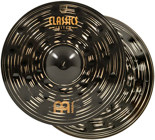 Meinl Cymbals Classics Custom Dark Hihat — 14 Zoll (Video) Schlagzeug Becken Paar (35,56cm) B12 Bronze, Dunkles Finish (CC14DAH)