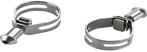 Campagnolo EC-SR103 - Ergo-Power Abrazaderas de Fijación Manillar, Plata | Campagnolo Juego de bandas de abrazadera de palanca de cambios con perno y tuerca | Componentes de aleación duraderos