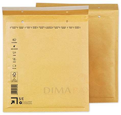 100 x Luftpolstertaschen braun Gr. E/5 (240x275 mm) DIN B5+ - Marken-Qualität von OfficeKing®