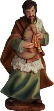 Unbekannt Krippenfiguren Hirte mit Dudelsack, geeignet für 15cm Figuren