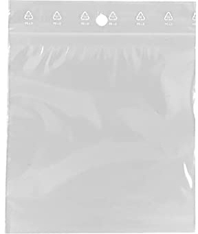 Lot de 5000 Sachets 100 x 100 mm fermeture zip Transparent - Sachet fermeture zip 10 x 10 cm 50µ sac plastique compatible alimentaire et congélation de marque UNIVERS GRAPHIQUE REF UGS06-5000
