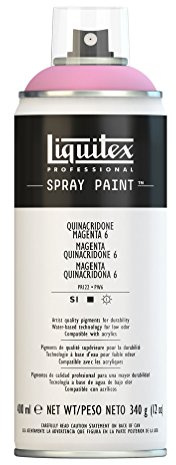 Liquitex 4456114 Professional Acryl Spraydose 400ml – Quinacridone Magenta Nr. 6 – Lichtecht, frostbeständig, mattes Finish, für Innen- & Außenbereich