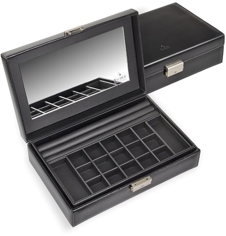 SACHER Schmuckkassette Isa black exclusive/schwarz (Leder)