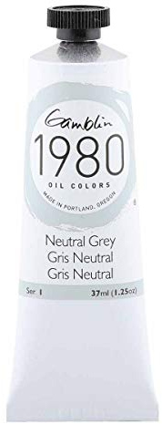 Gamblin 1980 - Oelfarbe - Neutrales Grau - 37 ml