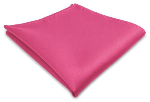 TigerTie Pañuelo de bolsillo de diseñador en color monocromático - Pañuelo de caballero Pochette - Tamaño 30 x 30 cm, Rosa, Einstecktuchgröße: ca. Länge 30 cm, Breite 30 cm