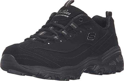 Skechers D'Lites Biggest Fan Baskets Femme, Noir Bkwp, 38 EU