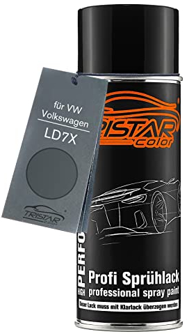 TRISTARcolor Autolack Spraydose für VW/Volkswagen LD7X Platinum Grey Metallic Basislack Sprühdose 400ml