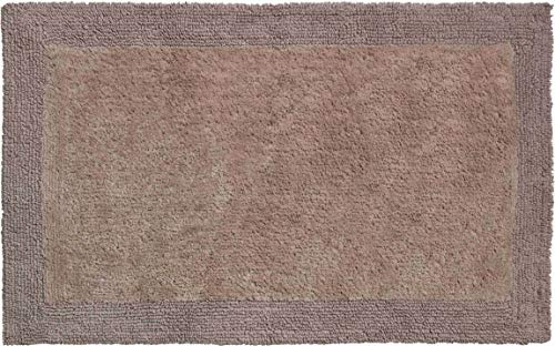 Grund organisch & beidseitig verwendbar Badteppich 100% Bio-Baumwolle, ultra soft, ÖKO-TEX-zertifiziert, 5 Jahre Garantie, LUXOR, Badematte 70x120 cm, taupe
