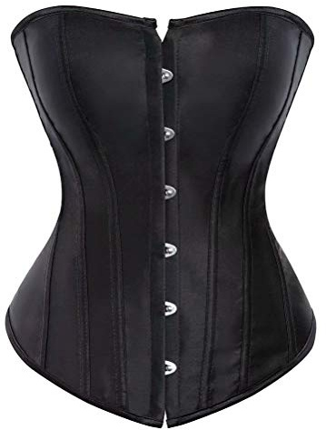 Jutrisujo Corset Bustier Femme Sexy Lingerie Top Burlesque Grande Taille Vintage Noir S