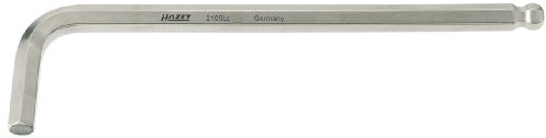 Hazet Winkelschraubendreher 2105LG-08, Innensechskant Profil, SW 8 mm | Abtrieb Innensechskant Profil, Chrom-Vanadium, vernickelt, SW 8 mm, Länge l1 208 mm, Länge l2 44 mm, 100 g