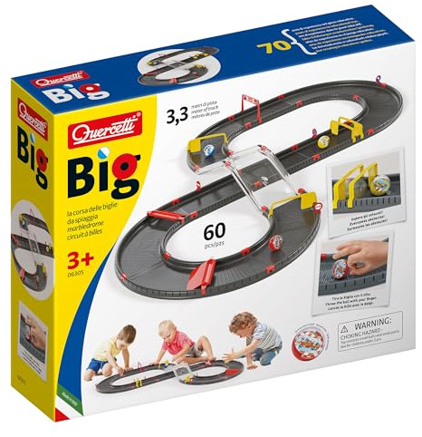 Quercetti BiG Marbledrome, Circuit Billes Enfant, 3,3m, Jeux de Construction, Jouet Enfant 3 Ans, Jeux de Société, Activité Manuelle Enfant, Motricité Fine, 100% Made in Italy