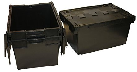 Hill 3 New Lge Black Removal Storage Crate Box Container 80L