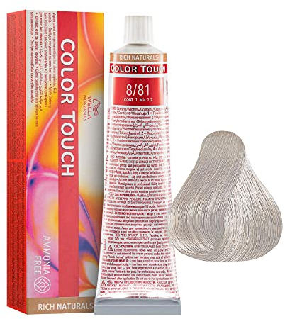 Wella - 8/81 Biondo Chiaro Grigio Color Touch Senza Ammoniaca- Linea Rich Naturals