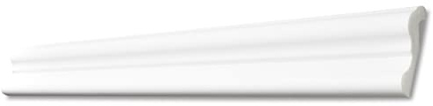 Decosa Deckenleiste F70 - Edle Stuckleiste in Weiß - 30 Leisten à 2 m Länge = 60 m - Zierleiste aus Styropor 70 mm - Für Decke oder Wand