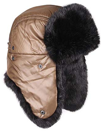 OBC Herren Kaninchen MÜTZE PELZMÜTZE TRAPPERMÜTZE Fellmütze Fliegermütze Wintermütze Skimütze Kappe Fox Uschanka Polarmütze Bombermütze Aviator Echt Fell