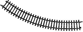 Märklin 2210 - Set da 10 binari curvi 4/45°, scala H0