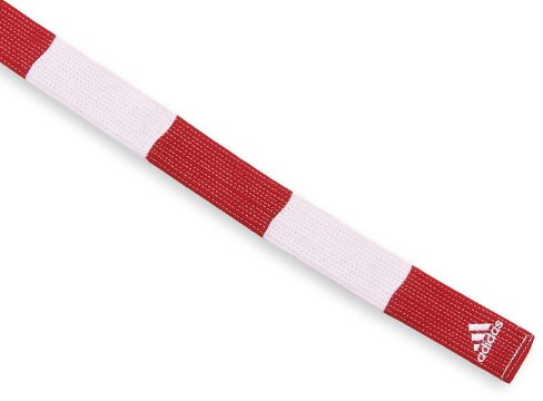 adidas Cinturón 6 ° Dan Blanca y Roja de Algodón 100%