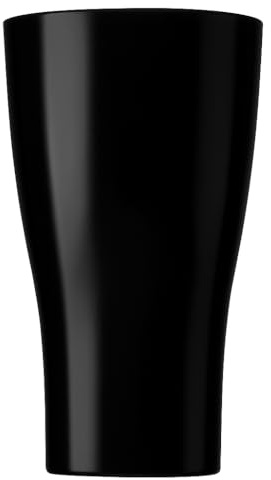 AIOS Set of 6 Black Plastic Tritan Highball Tumblers. Virtually Unbreakable. Capacity 380ml / 10.6oz