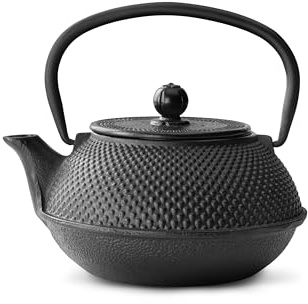 Bredemeijer schwarze gusseiserne Teekanne 0.8 Liter Jang mit Edelstahlfilter