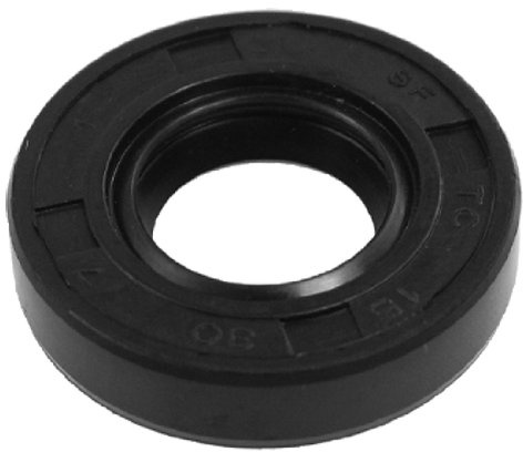 sourcing map Joint d'Étanchéité d'Arbre Joint Huile Arbre Rotatif Métrique 15x30x7mm TC Double Lèvres en Caoutchouc, Noir