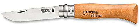Couteau lame acier carbone Opinel - n°8 - Longueur lame 8,5 cm