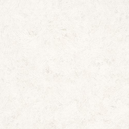 marburg Papier peint non-tissé Blanc Structure Moderne Nature Shabby Chic pour chambre de mouton salon ou cuisine Qualité supérieure 100% Fabriqué en Allemagne 10,05 x 0,53m