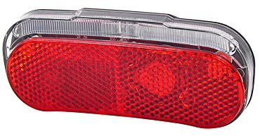 FISCHER Fahrrad Dynamo LED-Rücklicht für Gepäckträger, mit Standlicht und integriertem Reflektor, Spritzwasserschutz nach IP44, StVZO-zugelassen