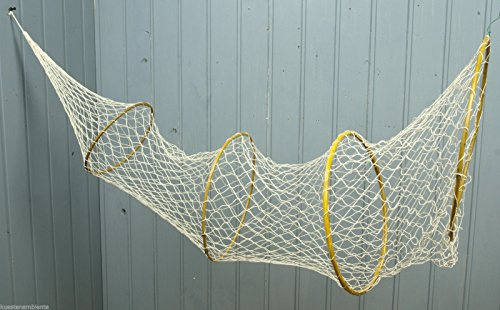 Unbekannt Deko Fisch-Reuse 130cm lang mit 4 Ringen für die Maritime Dekoration