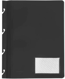 FolderSys 10 x Einhakhefter Variant A4 PP vollfarbig schwarz
