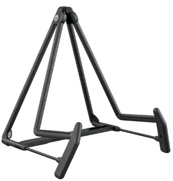 K&M 17580 A-Gitarrenständer Heli 2 Schwarz aus Stahl - 18,5 bis 23 cm Breite - Instrumenten-Ständer - Gitarren, Cello