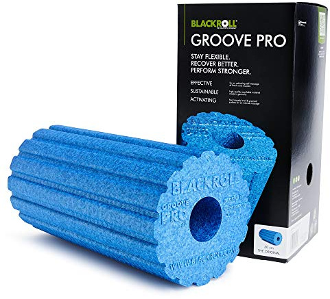 Blackroll Groove PRO Massagerolle Blau, 30 cm