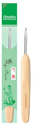 ChiaoGoo Metal Head/Bamboo Handle Crochet Hook, F5/3.75mm
