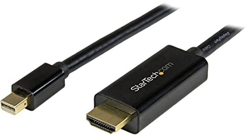 StarTech.com MDP2HDMM1MB Mini DisplayPort to HDMI converter cable, 3 ft (1m), mDP to HDMI adapter with Built-In cable, (M/M) Ultra HD 4K