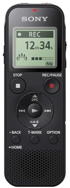 Sony ICD-PX470 Digital Wide-Stereo MP3 Voice Recorder with S-Microphone, Built-In USB, 4 GB Memory, SD Memory Slot and 55 Hours Recording
