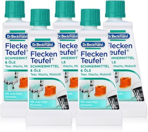 5x Dr. Beckmann Fleckenteufel Schmiermittel / Öle 50 ml - Mit Anti-Fett-Komplex