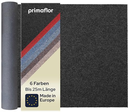 Primaflor Sauberlauf - PICOLLO, Anthrazit, 1,00m x 4,50m, Rutschfester Schmutzfangläufer Meterware, Robuster Küchenläufer nach Maß, Zuschneidbarer Teppichläufer, Eingangsmatte für Flur und Windfang