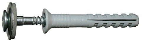 Nageldübel 6x30/15 I 100 Stück FIX-DICHT Senkkopf aus Nylon mit Edelstahl Nagelschraube und Dichtscheibe A2 15mm