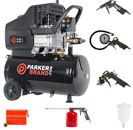 24 Litre Air Compressor & Tool Kit - 9.6 CFM, 2.5 HP, 24L