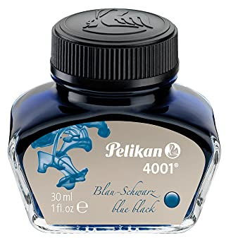 Pelikan Tintenglas Tinte 4001 Blau-Schwarz 30 ml, 1 Glas