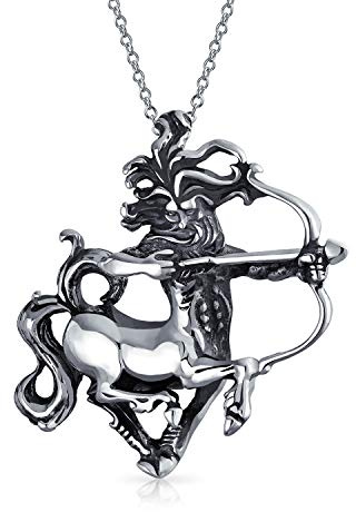 Bling Jewelry Collier Pendentif Vintage Sagittaire Archer Signe Du Zodiaque Astrologie Horoscope .925 En Argent Sterling Pour Femmes Hommes