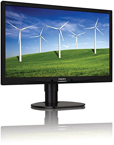 Philips 241B4LPYCB Monitor 24 LED Full HD, 1920 x 1080, Powersensor, Regolabile in Altezza, Girevole, Inclinabile, Pivot, 5 ms, Dispaly Port, DVI, VGA, Hub USB, Casse Audio Integrate, VESA, Nero