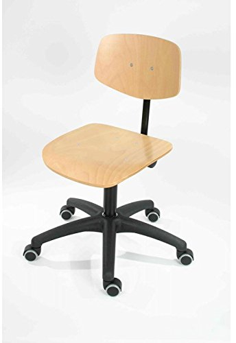 Lotz Arbeitsstuhl Modell 6162 - mit Rollen, Sitz Buche