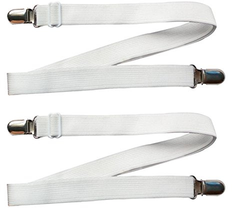 Glield Verstellbar Betttuchspanner mit Metallklammern, Unter Sofa, Matratze, Bettlaken, Ausgestattet Fastener, 2 Stück, von 60cm-200cm BDJ06