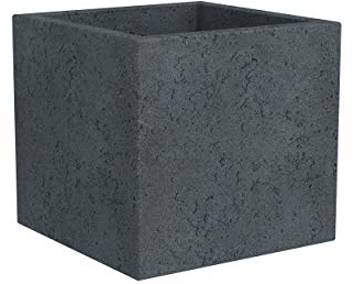 Scheurich C-Cube Pflanzgefäß Stony Black 40 cm, Höhe 33 cm