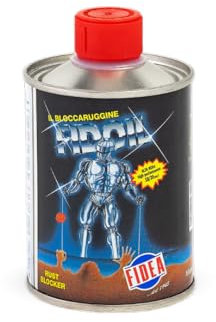 FIDEA - Antiruggine Fidoil - Bloccaruggine Oleoso Protettivo per Metalli, Vernice Antiruggine Per Ferro blocca la ruggine, Smalto protettivo, blocca avanzamento ruggine