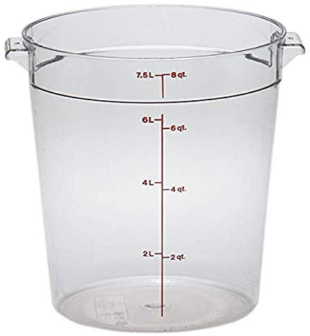 Cambro Clear Round Container, 8 Quart (11-0477) Category: Food Storage Round Containers