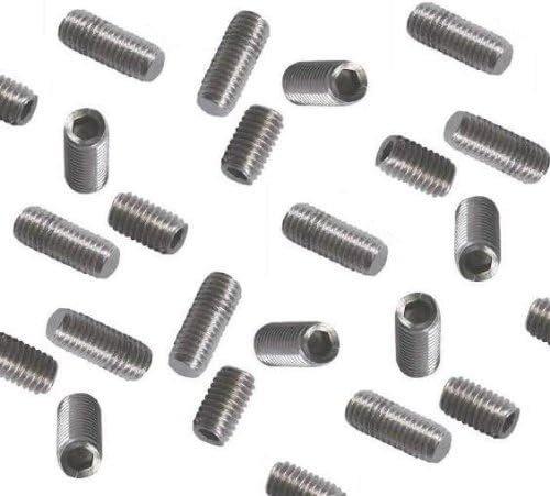 Grub Screws Metric Thread (Mixed 40 PACK) A2 Stainless Steel 10 x M3, M4, M5 & M6 x 5mm Flat, Cone or Cup Point Allen Key Grub Screw (Din913 Flat Point 5mm x M3, M4, M5 and M6 (10 of Each))