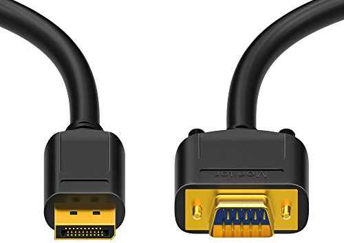 HDSupply DC075-050 Cable de conexión DisplayPort / VGA (DisplayPort macho - VGA macho), contactos dorados, 5,00 m, negro